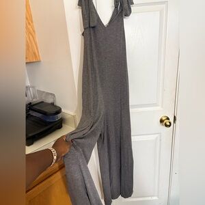 Pink Lily Charcoal Jumpsuit